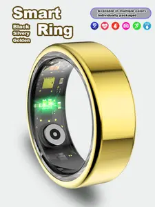 Smart Ring Fitness Tracker, Step Distance Calorie Counter, Sleep Tracking Detection, Sport Tracking Device, Wearable Pedometer, Rechargeable Battery, Wireless USB