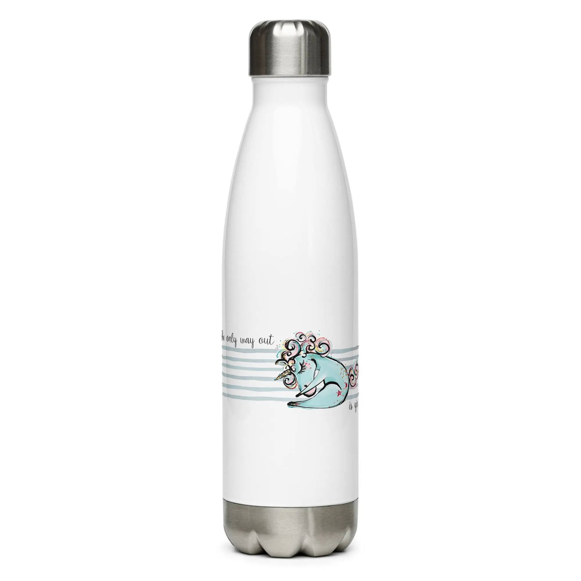 The Only Way Out Is Yin - Water Bottle For Yoga