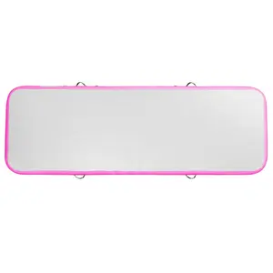 VEVOR Gymnastics Air Mat, 4inch Thickness Inflatable Gymnastics Track Mat, with Electric Pump, Suitable for Home/Gym//Cheerleading/Beach/Park/Water Training, 10 Feet, Pink leather tool rack utility