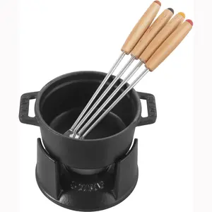 STAUB Cast Iron 0.25-qt Mini Chocolate Fondue Set