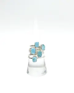 Larimar Stackable Ring – Sterling Silver