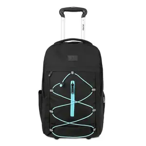 J World Lash Laptop 19" Rolling Backpack - Black/Blue
