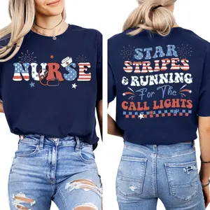 4th of July Nurse T-Shirt, American Nurse Shirt, American Flag Nurse Shirt, Independence Day Nurse Tee, Fourth of July Nurse Gifts, Nursing Hoodie