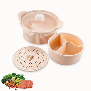 3-Compartment Silicone Steamer Basket, Food-Grade BPA-Free Non-Stick Steam Rack, Heat Resistant Steamer for Vegetables, Dumplings, Eggs & Seafood