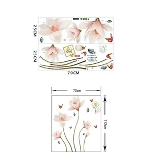 REMOVABLE 3D FLOWER WALL STICKER Decor Decorative