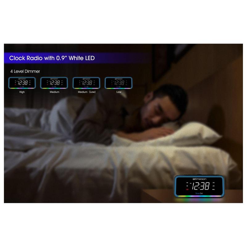Emerson SmartSet 0.9" LED Dual Alarm Clock Radio w/ AM/FM