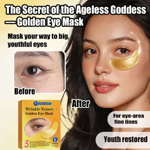 Pozoamis Gold Eye Mask (6 Pairs), Reduce Wrinkles in 3 Minutes, Improve Eyelid Firmness, Minimize Fine Lines, Tighten Skin