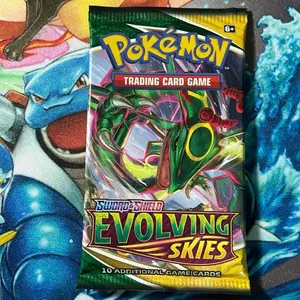 Pokémon Evolving Skies TCG Booster Pack - 10 Additional Game Cards Sword & Shield Series Trading Card Game for Ages 6+