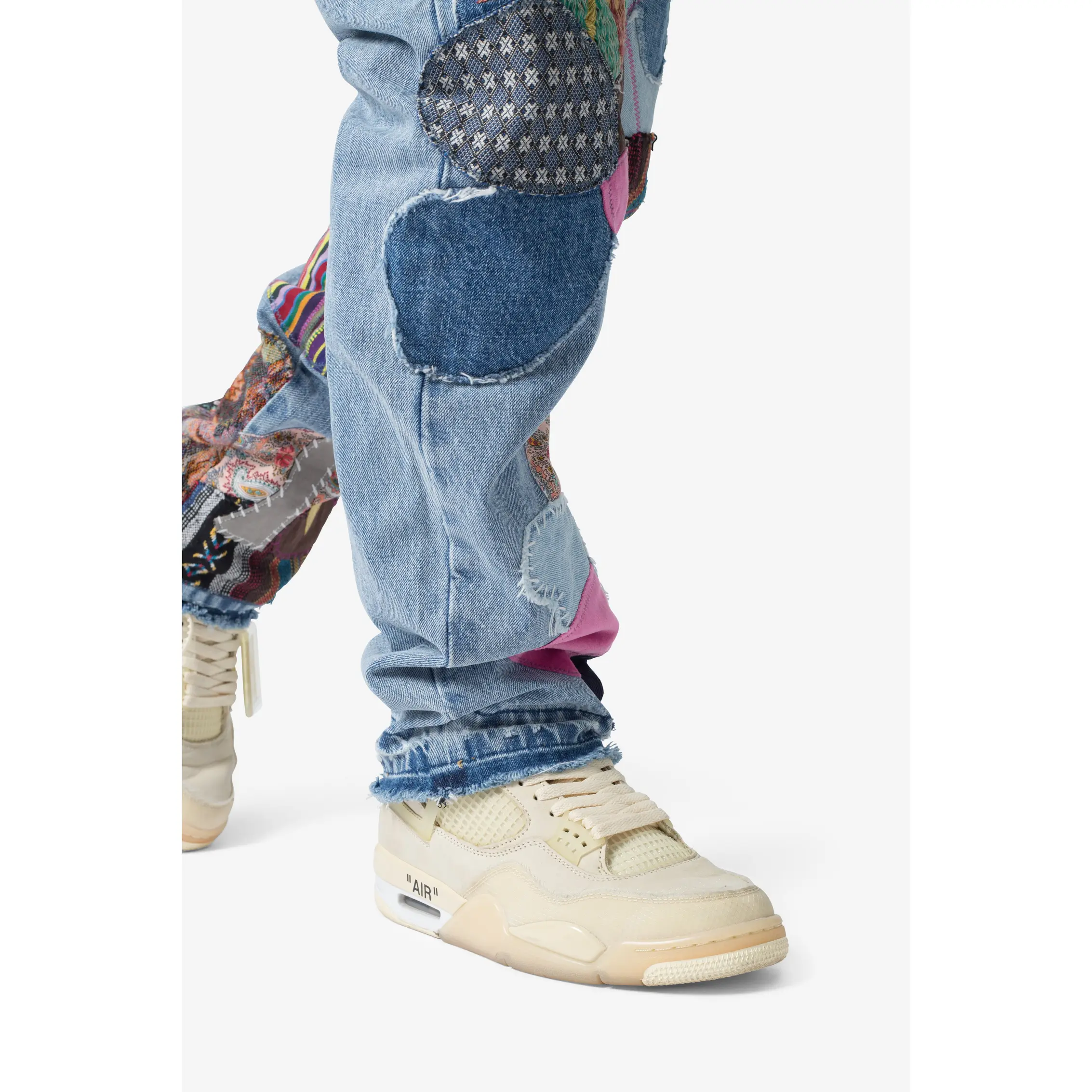 mnml V647 Baggy Patchwork Denim - Blue/Multi - TikTok Shop