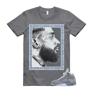5 Wolf Grey 2026 Ice Blue Light Graphite White Icy T Shirt Match NIP