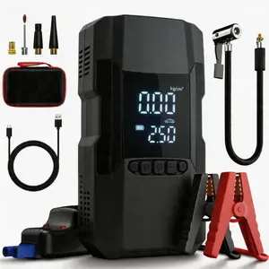 2026 Tire Portable Air Compressor & Car Jump Starter& Portable Power Bank Charger,  lighting,4 in 1, Car starting peak current: 3100A , Air compression0-150 PSI for Car, Motorcycle, Bike, Balls, Motorboat, Tablet PC, Phones and LED/SOS Light