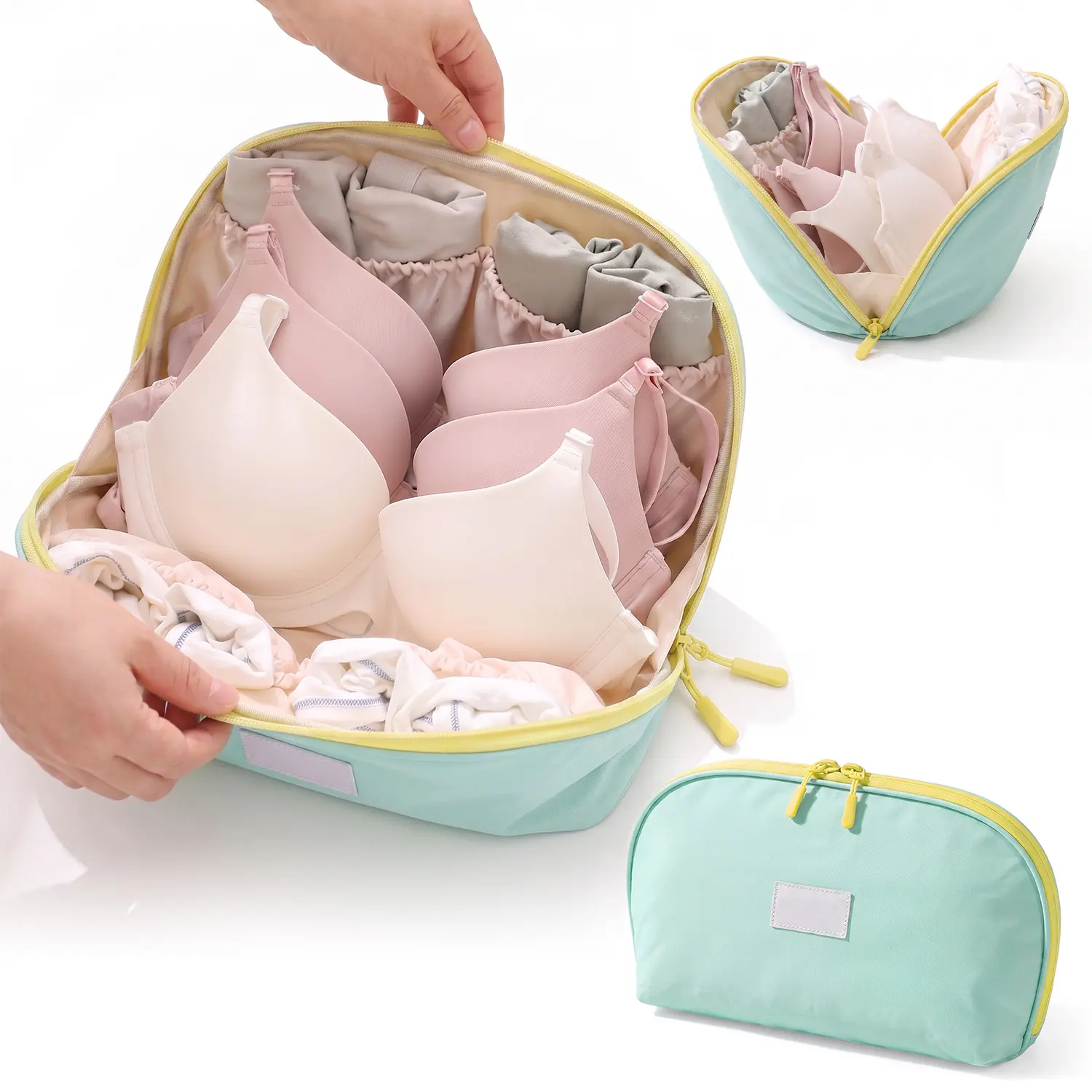 3-in-1 Travel Underwear Organizer Bag, Portable Bra and Underwear Storage Pouch Large Lingerie Packing Cube for Suitcase, Drawer Storage, #tiktokshopbacktoschool