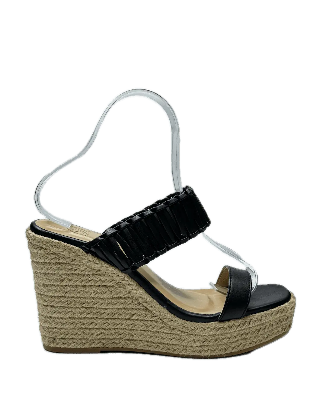 Atlas Women's Elegant Sandals, Open Toe Block Heel with Ankle Strap in Synthetic Vegan Leather, Lightweight & Comfortable for Vacations, Fashion