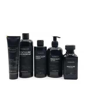 FARMASI MASCULINE SET, SHAMPOO, HAND WASH, AFTER SHAVE BALM MASSAGE OIL & EDP