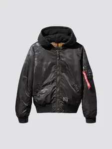 MA-1 HOODED BATTLEWASH BOMBER JACKET