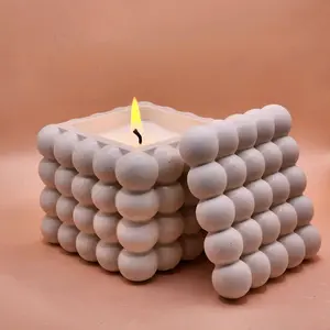 Handmade luxury bubble candle- Cement Candle