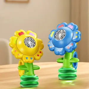 Automatic Sunflower Bubble Machine for Kids 3+, Handheld Swinging Bubble Blower, Handheld Bubble Maker, Indoor Outdoor Birthday Party Gift, Easter Christmas Present