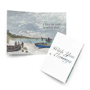 Monet Beach at Sainte-Adresse 1867 Condolence Card