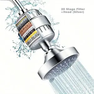 20-Layer Shower Head Filter Cartridge Set, Home Use Chlorine Removal, High-Quality Replacement Filters for Bathroom Showers