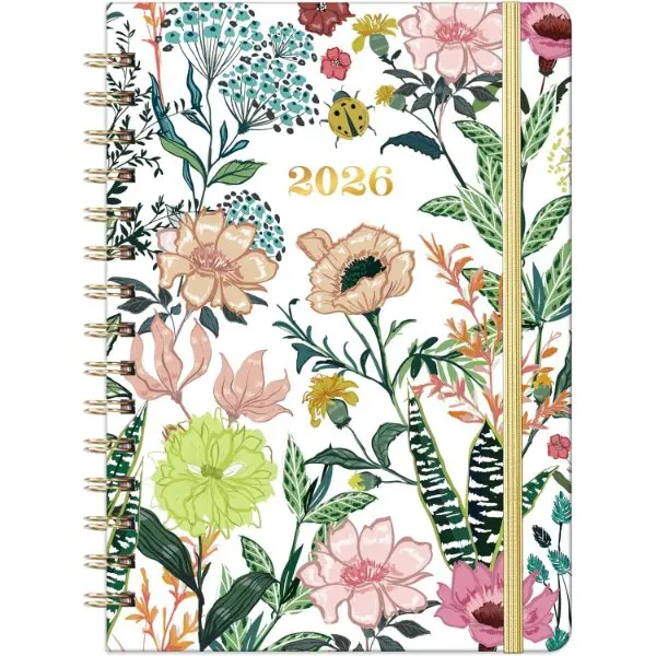 2026 Planner – Weekly ＆ Monthly Planner 2026, Jan. 2026 – Dec. 2026, 6.4" x 8.5" with Tabs, Flexible Hardcover, Thick Paper, Strong Twin-Wire Binding, Back Pocket, Inspirational Quotes ＆ Notes