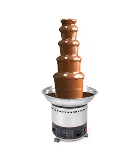 Yokoma 110V Commercial Stainless Steel Digital Display Chocolate Waterfall Fountain 5 Tiers Heating Chocolate Fountain Machine