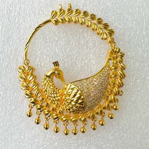 Gold plated chandrama for hair ready to pair withNepali traditional outfits.