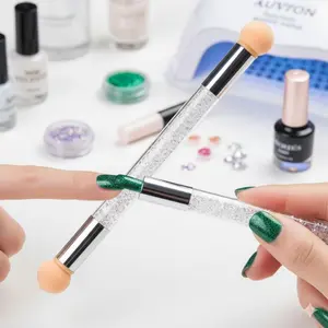 Gradient Nail Sponge Pen Set - Multi-Function Blending Tool with Replaceable Tips, Latex for Smooth Ombre, Anti-Shedding Metal Handle, Includes Dust Cover & Quick-Change System, Hypoallergenic & Skin-Friendly. Essential for DIY Nail Art.