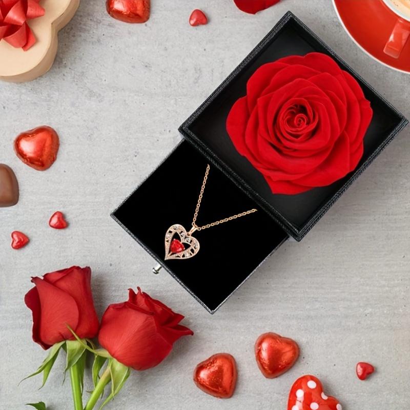 New Heart-Shaped Necklace Gift Box — Women's Versatile Double-Heart Pendant & Clavicle Chain — The Perfect Gift for Mother's Day or Valentine's Day