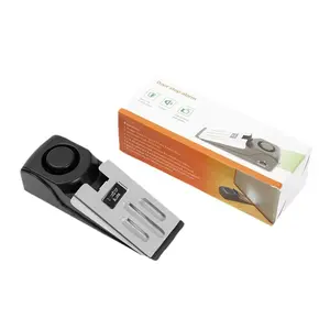 Door Stop Security Alarm, High Sound Anti-Theft Door Stopper Alarm, Punch-Free Door Block Jammer With Loud Alert, Anti-Slip Door Wedge Safety Device For Home Hotel Bedroom Women Personal Safety