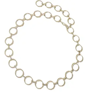 Fashionable Belly Link Chain Belt for Dresses Waistband with Adjustable Clasp