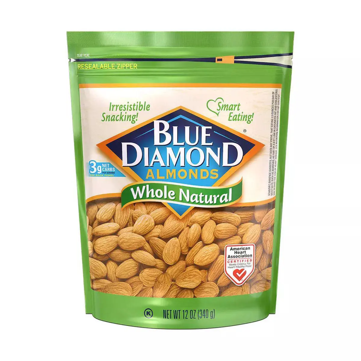 Blue Diamond Almonds, Whole Natural Raw Almonds, Perfect for Gluten Free Snacking