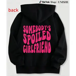 Gift for Her Pullover – Unisex Hoodie with 'Somebody's Spoiled Girlfriend' Back Print