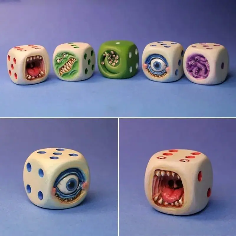 Devil Dice Resin Ornaments Home Desktop Games Funny Decorations Creative Small Ornaments Diy Cross-border New Style