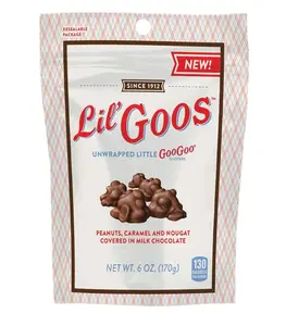 Goo Goo Cluster Lil' Goos - Snack Sized Clusters in Resealable Pouch - 6 oz Bag - Milk Chocolate Candy with Peanut & Chocolate Chips