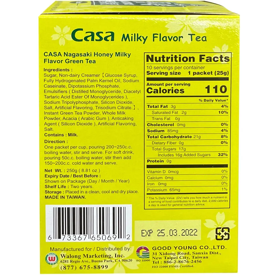 CASA Milk Tea 10 bags Assorted Flavor (Okinawa Brown Sugar/Kyoto