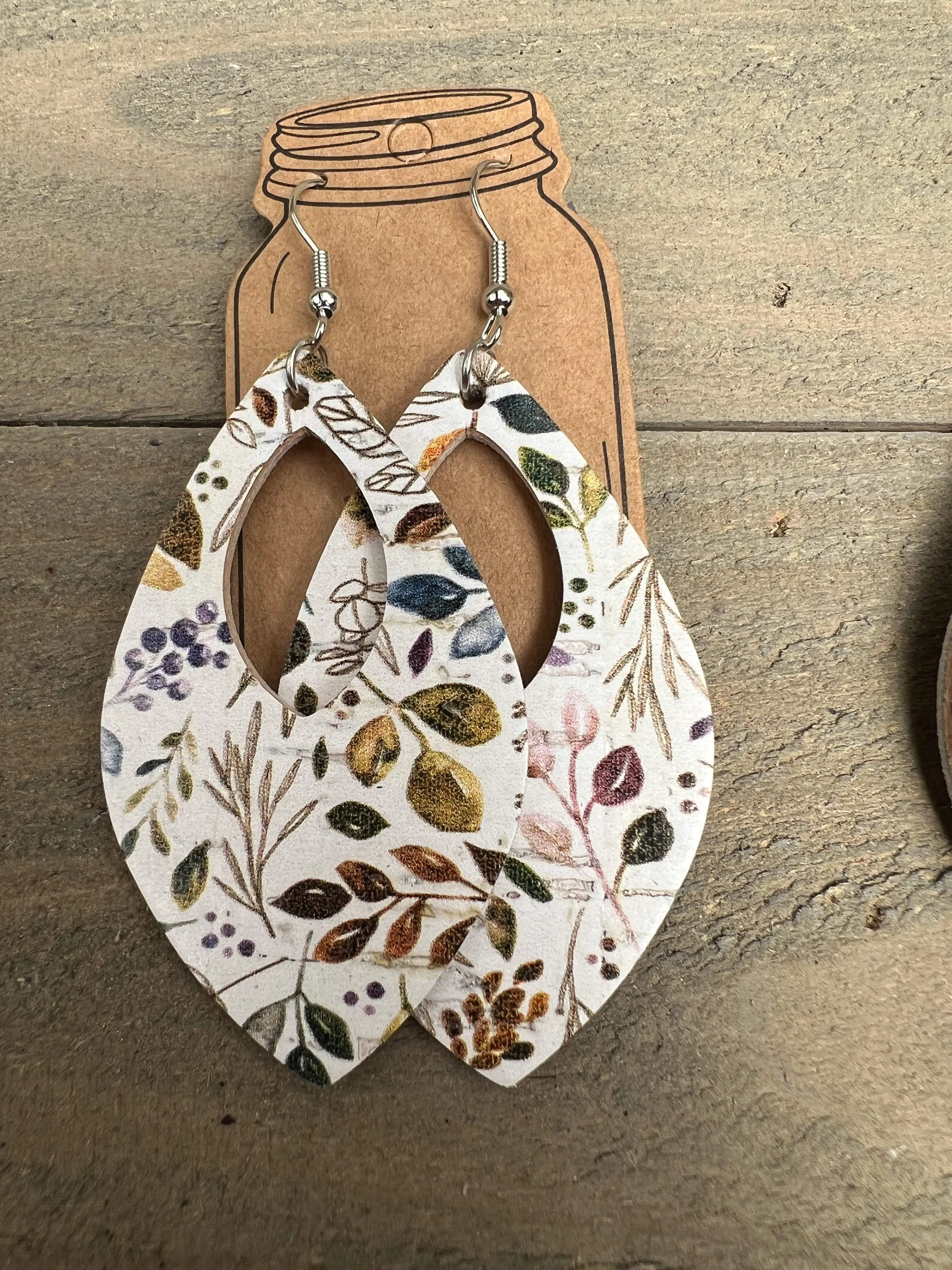Green Leaves Teardrop Earring