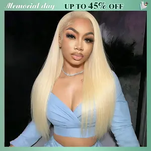 STERLY 200% Density #613 Blonde 13x6 Long Straight Full Lace Frontal Body Wave Wigs Fashion Color blonde Wig Smooth HD Transparent Lace Front Wig #Summervibes #tiktokshopmemorialday