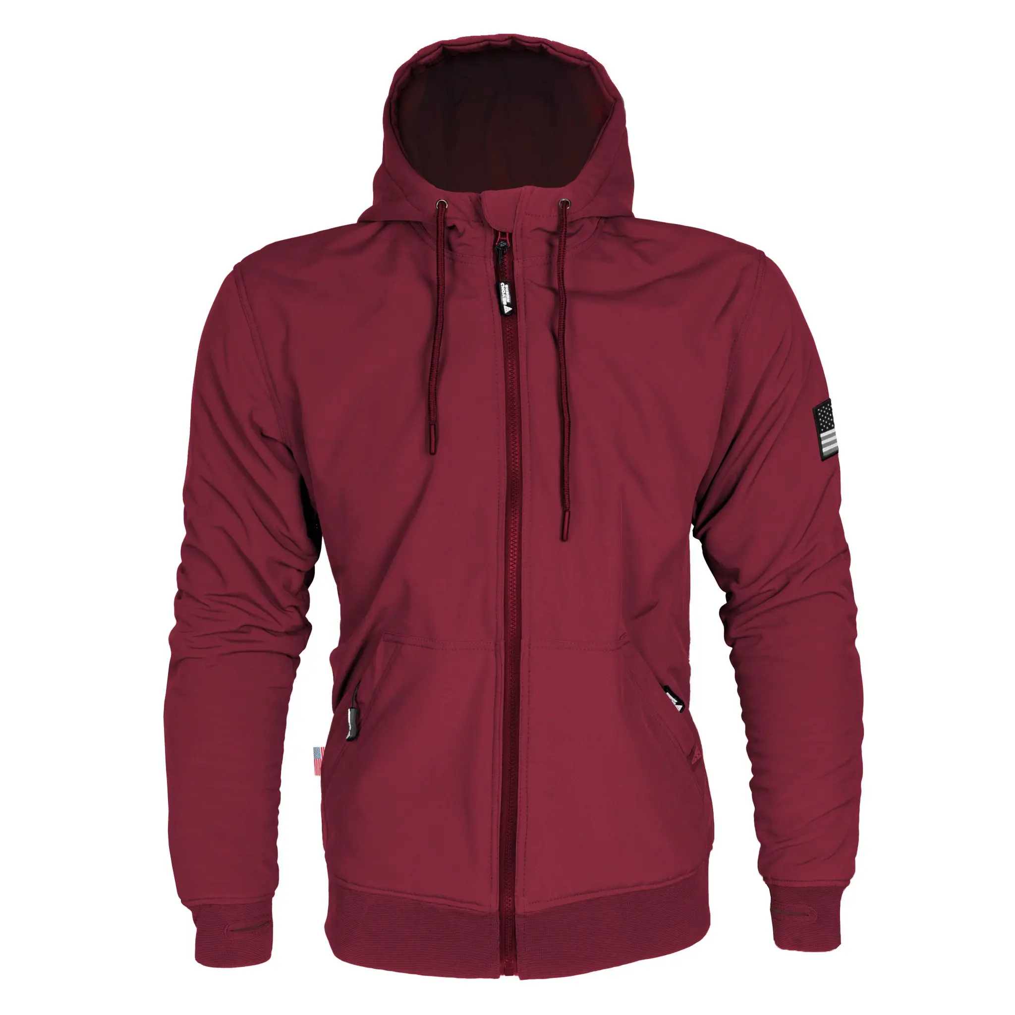 SALE Protective SoftShell Unisex Hoodie - Red Maroon Matte