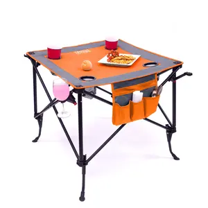 Adjustable Height Folding Wine Table | Orange