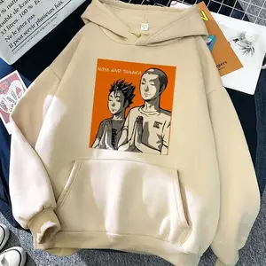 Japanese anime Haikyuu hooded sweatshirt Karasuno Fly High graphic streetwear winter popular warm men's sweatshirt DW1