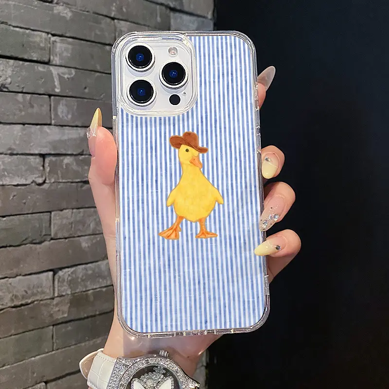 Magnetic Soft TPU iPhone Casing - MagSafe Fit, Aesthetic Cowboy Duck Striped Design, Lightweight, Anti-Drop, Antiscratch Shell, for iPhone 11/12/13/14/15/16/17 & Pro Max Mobile Phone Accessory, Iphone 17