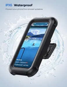 Waterproof Shower Phone Holder - Shower Bath Bathroom Accessories for Women Men Girls Boys, Christmas iPhone Accessories Case Wall Mount Stand for 4-7" Phones