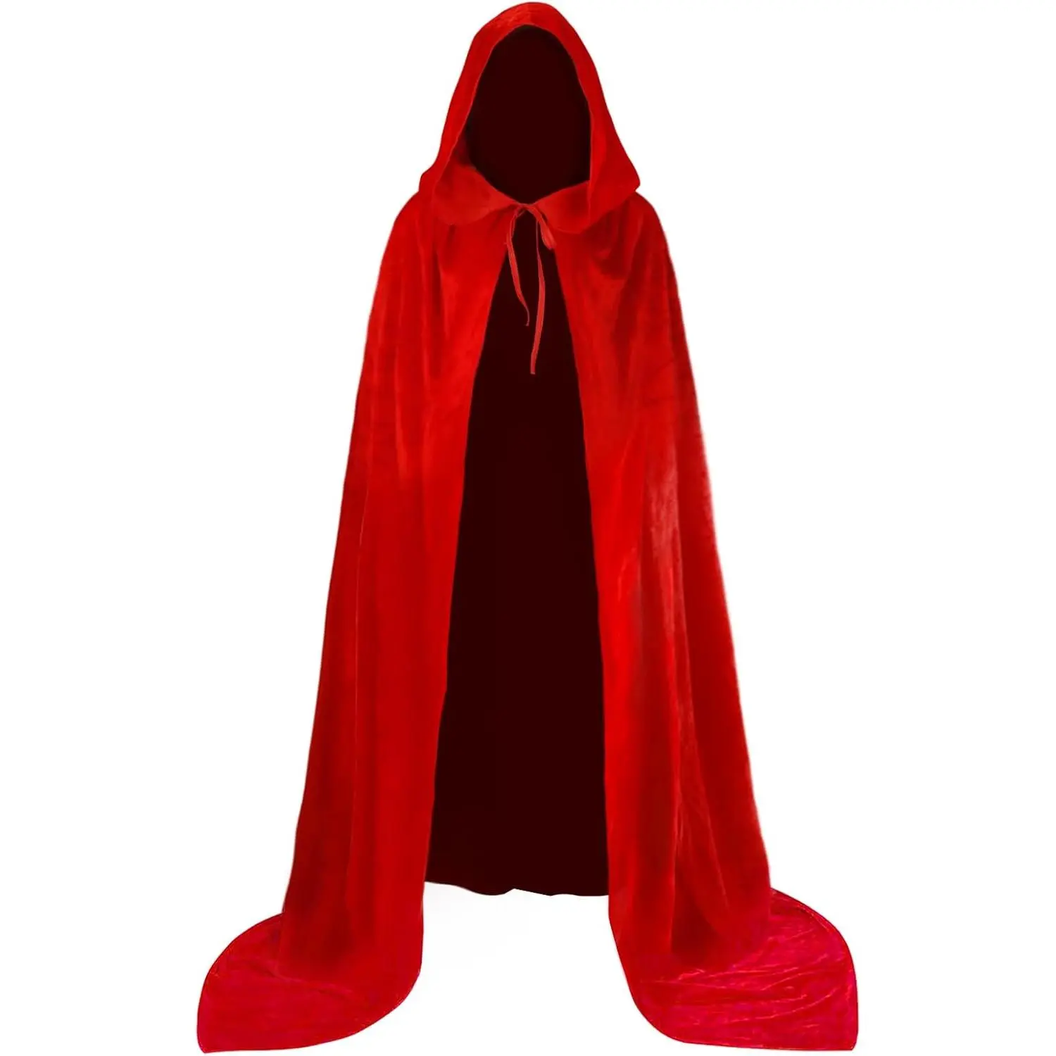 UQJE Women's Black Witch Velvet Cloak - Hooded Cape Robe Outfit for Halloween Renaissance Medieval Role Play Clothes (TikTok Shop Black Friday Exclusive)