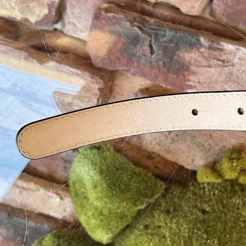 Pre-owned VERSACE Green Medusa Head Monochrome Belt 90/36(L)