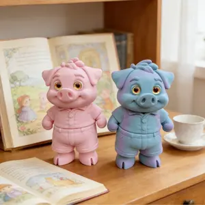 3D Printed Cute Standing Pig, Table Decoration, Indoor Ornament, Ideal As A Festive Gift, Birthday Present, Or Surprise Gift.