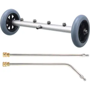 Pressure Washer Undercarriage Cleaner, 16 Inch Undercarriage Washer, Pressure Washer Under Car Cleaner with Straight Extension Wand, 4000 PSI