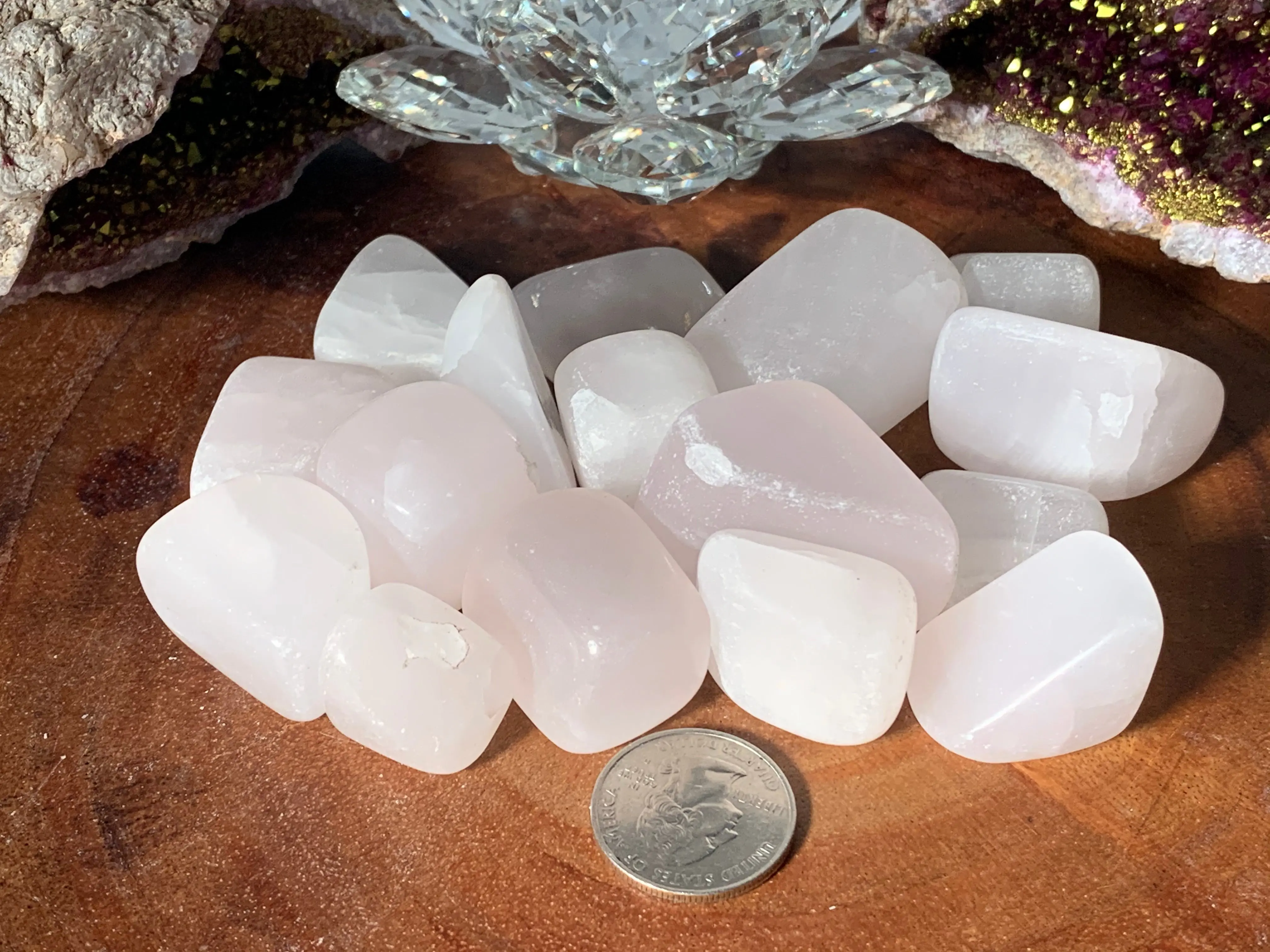 Pink Calcite Tumbles