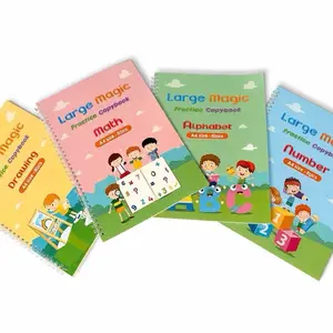 4-Pack Magic Practice Copybook Set for Kids | Alphabet, Numbers, Math & Drawing