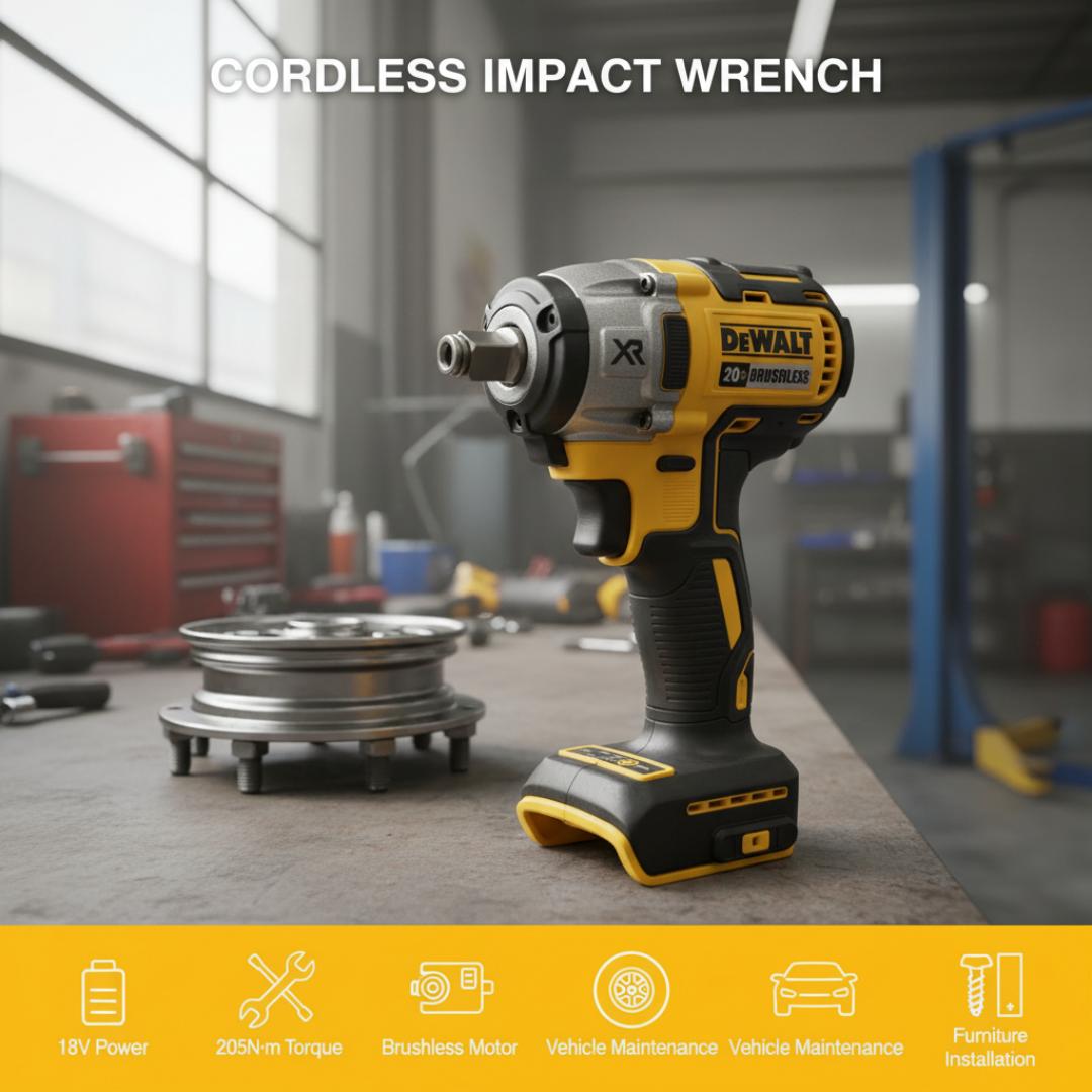 Dewalt DCF880 Cordless Impact Wrench 3250RPM Rechargeable Brushless Impact Wrench Compact 20V Battery Wireless Power Tools