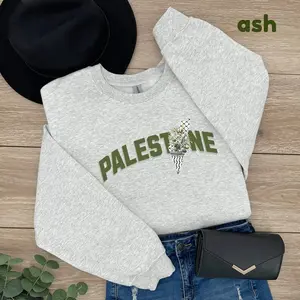 Palestine Solidarity Sweatshirt, Activist Wear, Political Gift, Solidarity with Palestine Sweater, Palestine Olive Branch Crewneck